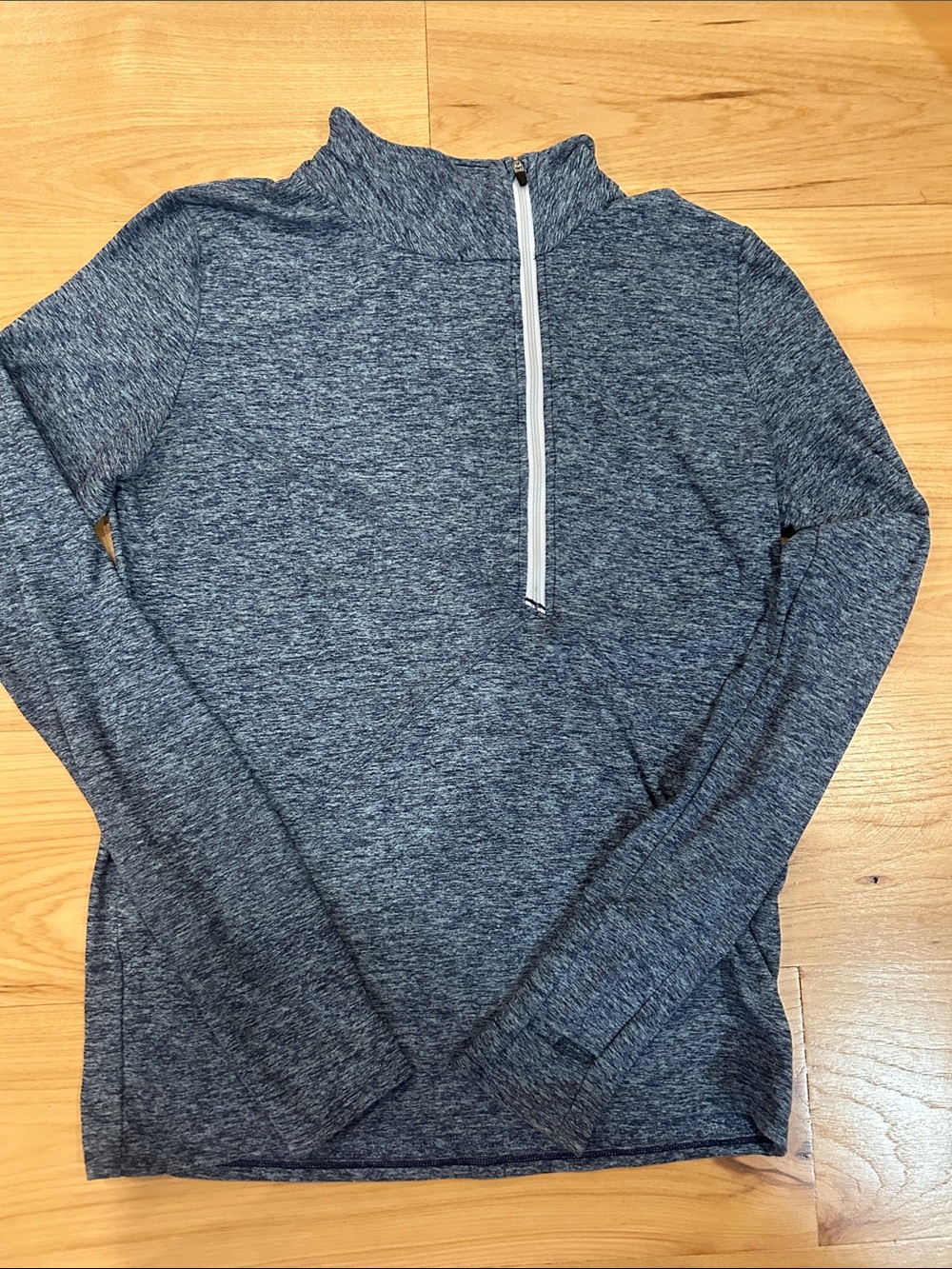 Oisele Women's Heathered Blue Half-Zip top